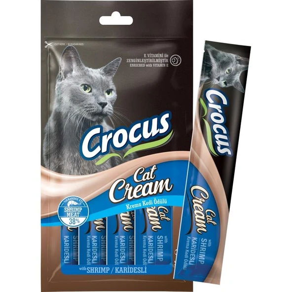 Crocus Karidesli Krema Kedi Ödülü 4x15gr ürün görseli 1