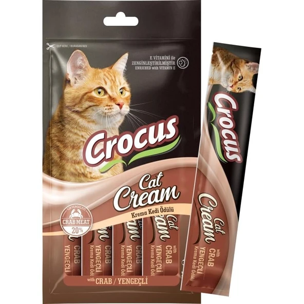 Crocus Yengeçli Krema Kedi Ödülü 4x15gr ürün görseli 1