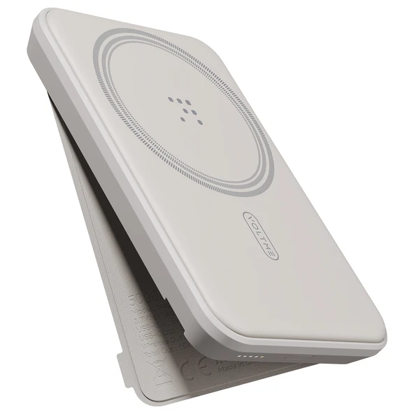 Voltme Bej MagPak 5000mAh Magsafe Kablosuz Powerbank- 22.5W ürün görseli 1