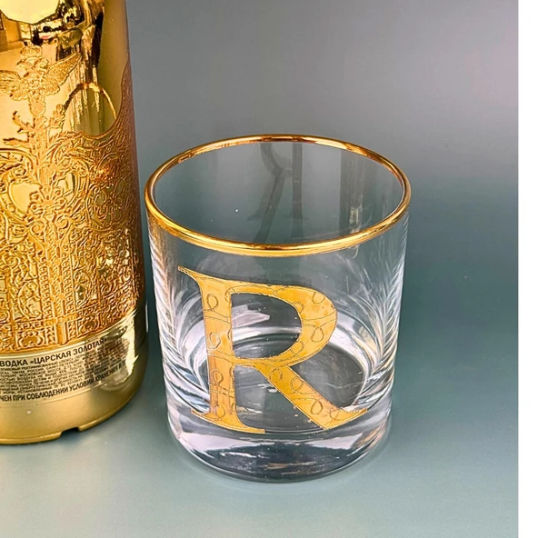 Perlotus R Harfli Gold Altın Yaldızlı Viski Kadeh Bardak Jumbo Serisi ürün görseli 1