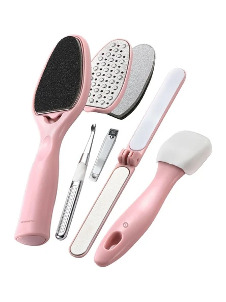 Polosmart PSC52 Topuk Tırnak Törpülü Tırnak Makaslı Pedikürlü Ayak Bakım Seti Pembe ürün görseli 1