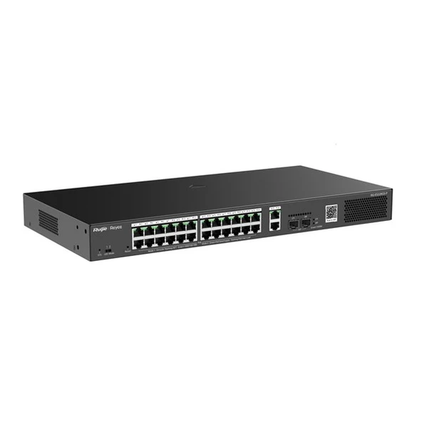 RUIJIE 24port 370w FULL PoE RG-ES228GS-P GIGABIT 2-FSP 2-Uplink Yönetilebilir Switch ürün görseli 1