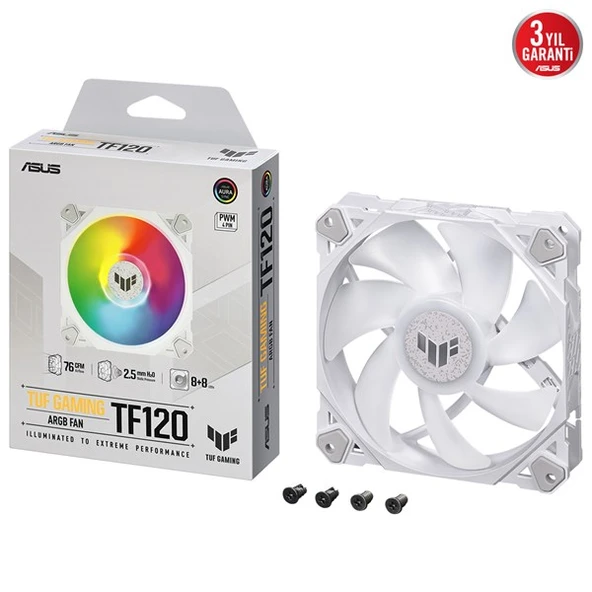 ASUS TUF TF120 ARGB 12CM KASA FANI BEYAZ ürün görseli 1