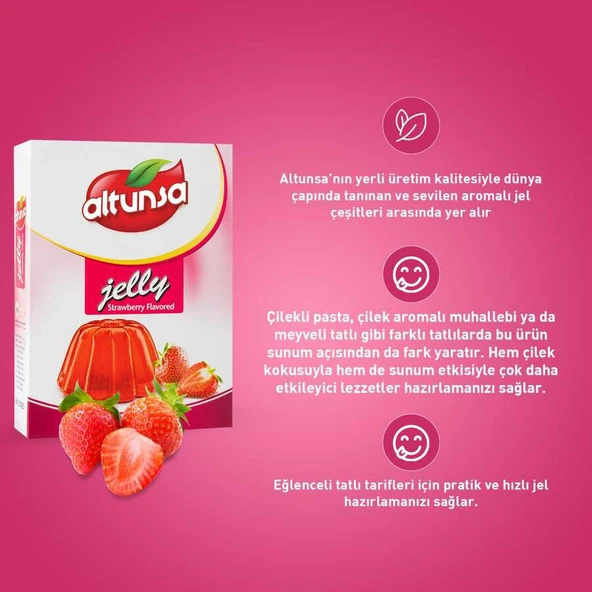 Altunsa Çilek Aromalı Jel 85 G - Resim 2