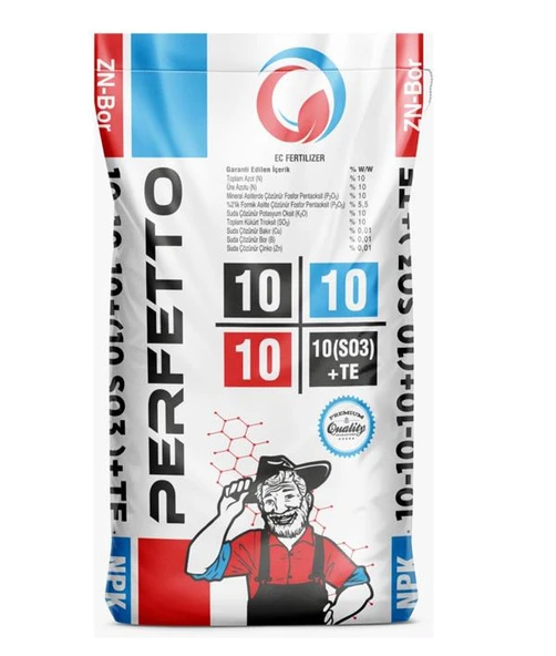 Perfetto 10-10-10+10SO3 Taban Gübresi 25 kg ürün görseli 1