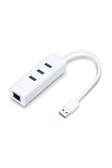 TP-Link UE330 USB 3.0 3-Port Hub ve Gigabit Ethernet Adaptör İkisi bir arada USB Adaptör ürün görseli 1