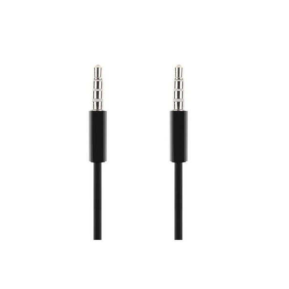 Aux To Aux Giriş Kablosu 1 Metre Siyah ürün görseli 1