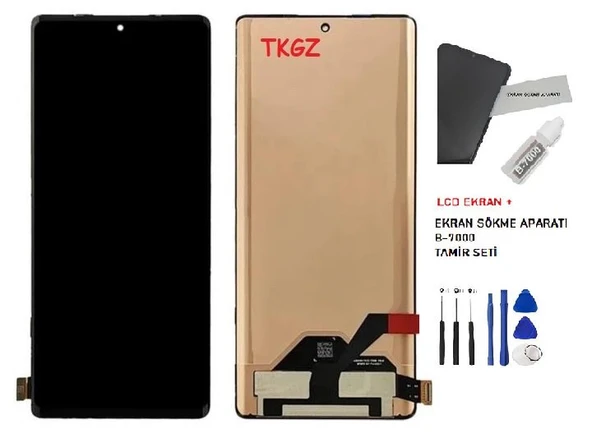 Tkgz - İnfinix Zero 30 Uyumlu Lcd Ekran Dokunmatik Orijinal + B-7000 + SET ürün görseli 1