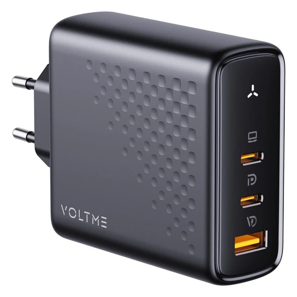 VOLTME V2027 Revo Siyah 140W CCA GaN Şarj Aleti ürün görseli 1