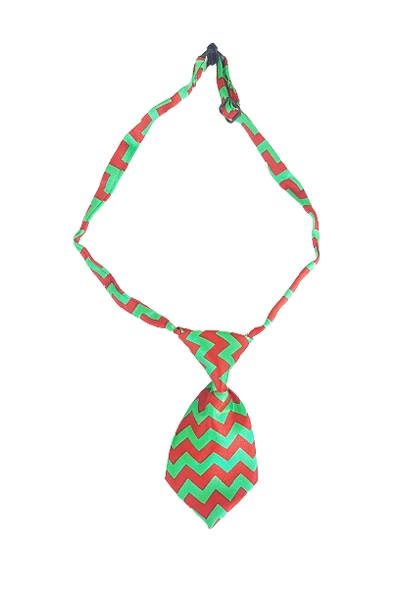 Kravat Şeklinde Ayarlanabilir Kravat Zigzag Yeşil 20-40cm. ürün görseli 1