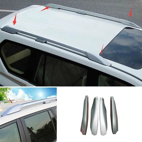 Toyota Prado Uyumlu Fj 150 Tavan Çıtası 2010 2017 Oem Style Gri ürün görseli 1