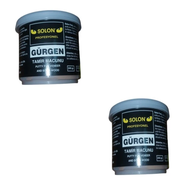 2 Adet Çok Amaçlı Ahşap Parke Masa Sehpa Çizik Çok Amaçlı Tamir Dolgu Macunu Gürgen 240 Gr ürün görseli 1