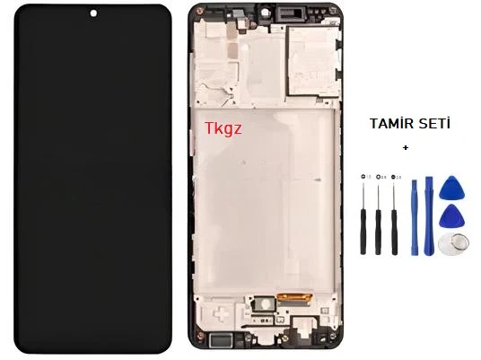 Tkgz - Samsung Galaxy A31 - SM-A315 Uyumlu Lcd Ekran Dokunmatik Orijinal ÇITALI + TAMİR SETİ ürün görseli 1