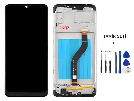Tkgz - Samsung Galaxy A20S - SM-A207 Uyumlu Lcd Ekran Dokunmatik Orijinal ÇITALI + TAMİR SETİ ürün görseli 1