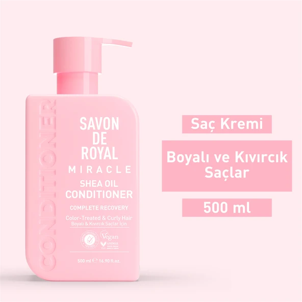 Savon De Royal - Shea Yağı - Boyalı ve Kıvırcık Saçlar İçin İyileşme Etkili Saç Kremi 500 ml ürün görseli 1