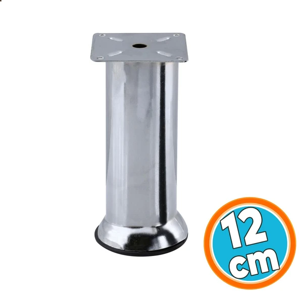 Mobilya Ayak Krom Baza Koltuk Kanepe Yatak Çekyat Destek Ayağı Metal Yükseltici Ayakları 12 cm ürün görseli 1