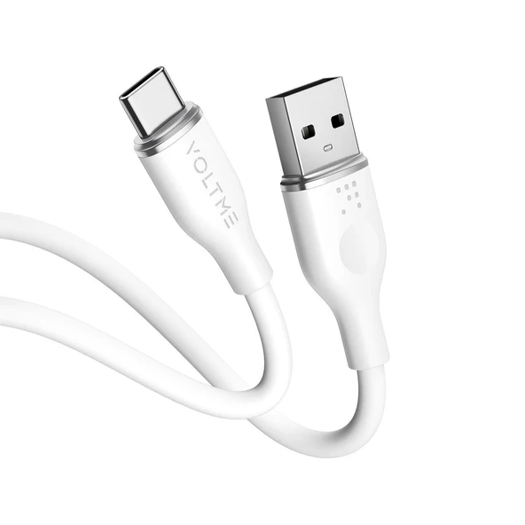 VOLTME C2001 Powerlink Moss 60W USB to Type-C Şarj Kablosu 1M 3A- Beyaz ürün görseli 1