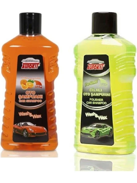 Autokit Cilalı Oto Şampuanı 1 Lt 2'li Set ürün görseli 1