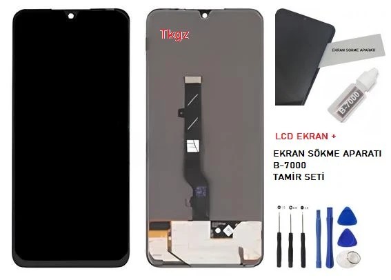 Tkgz - TCL 30 PLUS Uyumlu Lcd Ekran Dokunmatik Orijinal + B-7000 + TAMİR SETİ ürün görseli 1