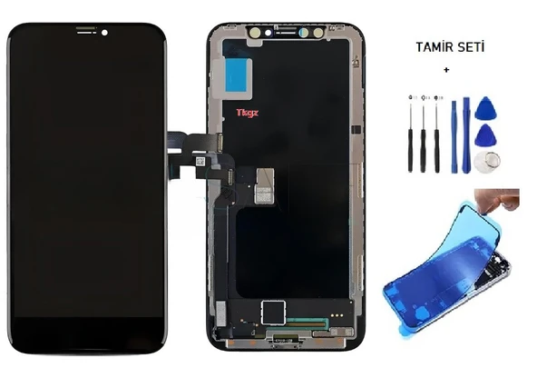 Tkgz - iPhone X Uyumlu Lcd Ekran Dokunmatik Orijinal (JK MARKA ) + TAMİR SETİ + TOZ BANTI ürün görseli 1