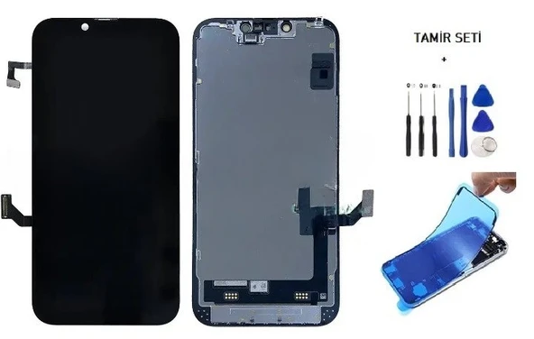 Tkgz - iPhone 14 Uyumlu Lcd Ekran Dokunmatik Orijinal ( JK MARKA ) + TAMİR SETİ + TOZ BANTI ürün görseli 1