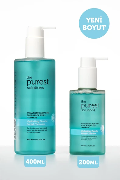 The Purest Solutions Kuru ve Karma Ciltler İçin Hyalüronik Asit Yüz Temizleme Jeli 400 ml ürün görseli 1