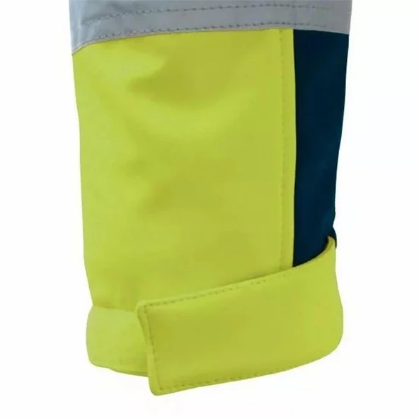 Softshell Reflektörlü İş Montu Su Geçirmez Ceket Sarı - Resim 8