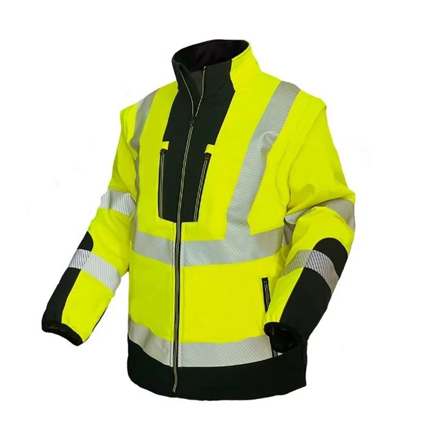 Reflektörlü Ripstop Softshell Model Teknik Mont Sarı - Resim 4