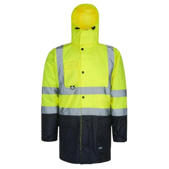 Reflektörlü 5+1 Farklı Kullanımlı Oxford 300D Parka Sarı ürün görseli 1
