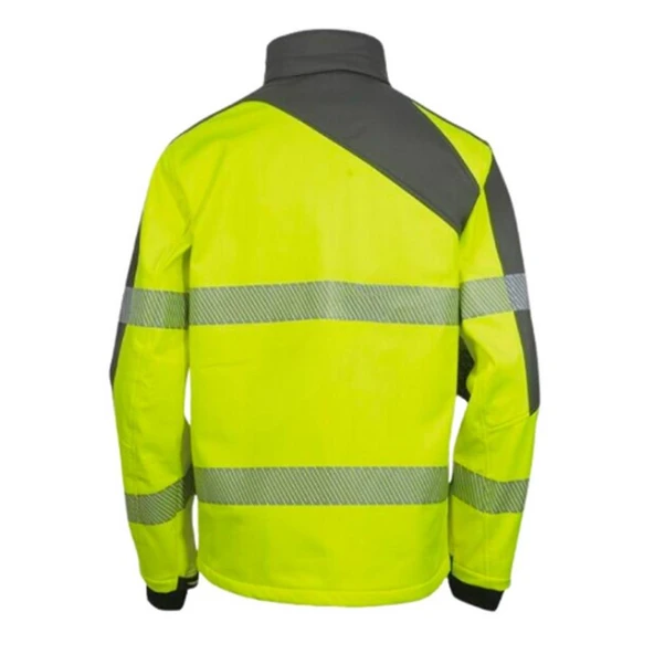 Reflektörlü Softshell Model Teknik Mont Sarı - Resim 2