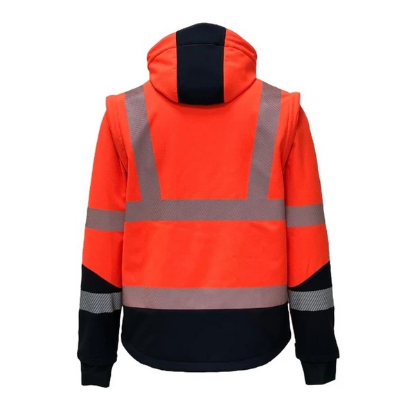 Reflektörlü Ripstop Softshell Model Teknik Mont Turuncu - Resim 2