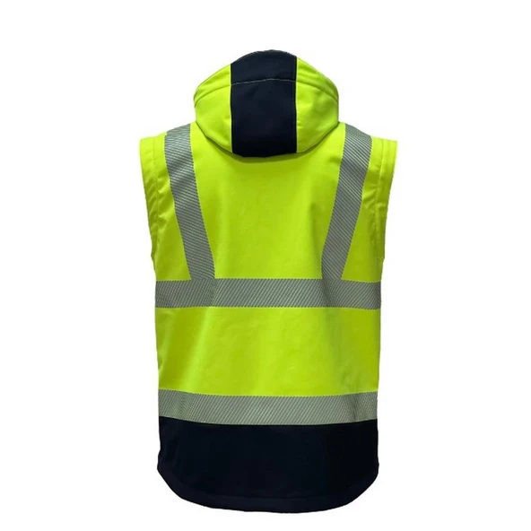 Reflektörlü Ripstop Softshell Model Teknik Mont Sarı - Resim 5