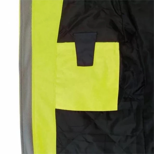 Softshell Reflektörlü İş Montu Su Geçirmez Ceket Sarı - Resim 6