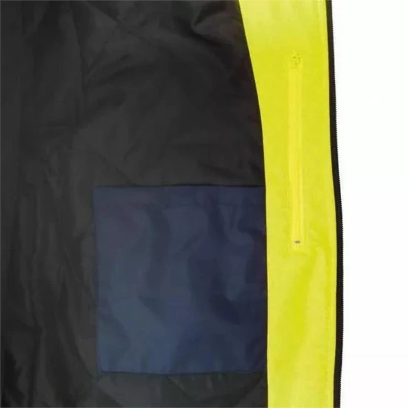 Softshell Reflektörlü İş Montu Su Geçirmez Ceket Sarı - Resim 7