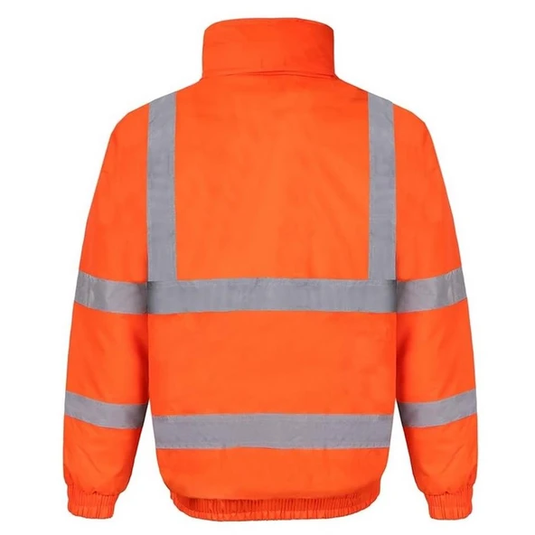 Reflektörlü 300D Oxford Bomber Mont Turuncu - Resim 3