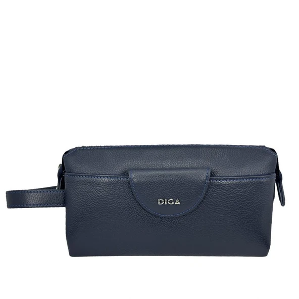 Diga Hakiki Deri 3006 Dopp Kit El Çantası Lacivert ürün görseli 1