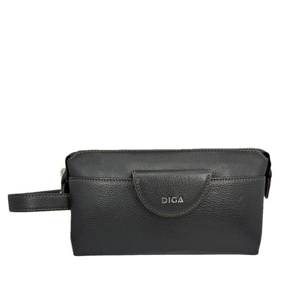 Diga Hakiki Deri 3006 Dopp Kit El Çantası Kahve ürün görseli 1