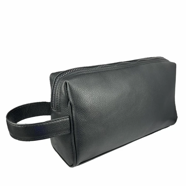 Hakiki Deri CA250 Dopp Kit El Çantası Siyah - Resim 6