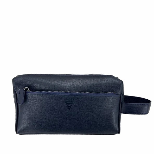 Hakiki Deri CA251 Dopp Kit El Çantası Lacivert ürün görseli 1