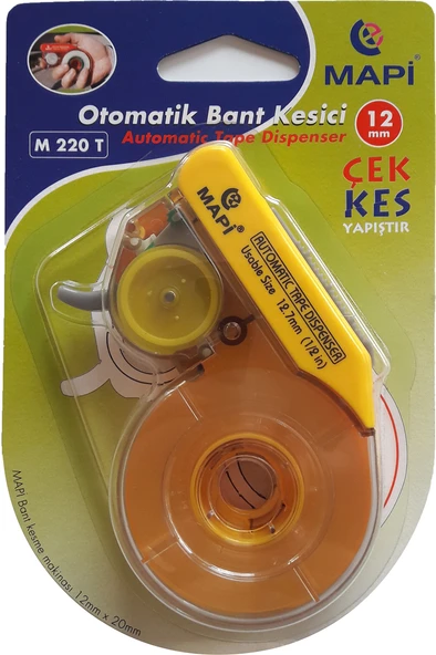 MAPİ 12 MM OTOMATİK BANT KESME MAKİNESİ SARI ürün görseli 1