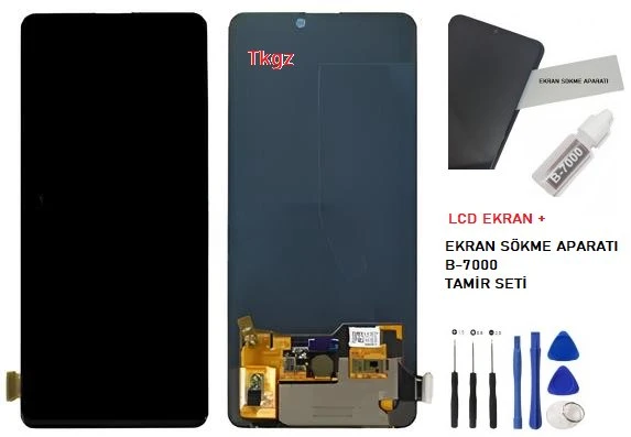 Tkgz - Xiaomi Mİ 9T PRO Uyumlu Lcd Ekran Dokunmatik Orijinal + B-7000 + TAMİR SETİ ürün görseli 1