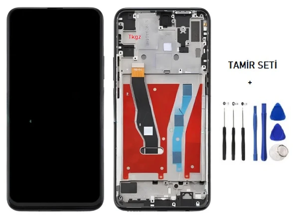 Tkgz - P Smart Z Lcd Ekran Dokunmatik Orijinal FULL ÇITALI SİYAH + TAMİR SETİ ürün görseli 1