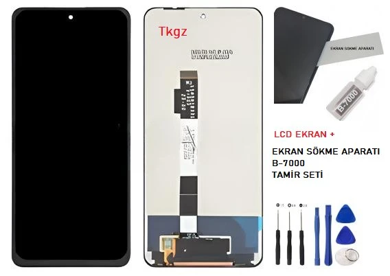 Tkgz - Xiaomi POCO X3 GT Uyumlu Lcd Ekran Dokunmatik Orijinal + B-7000 + TAMİR SETİ ürün görseli 1