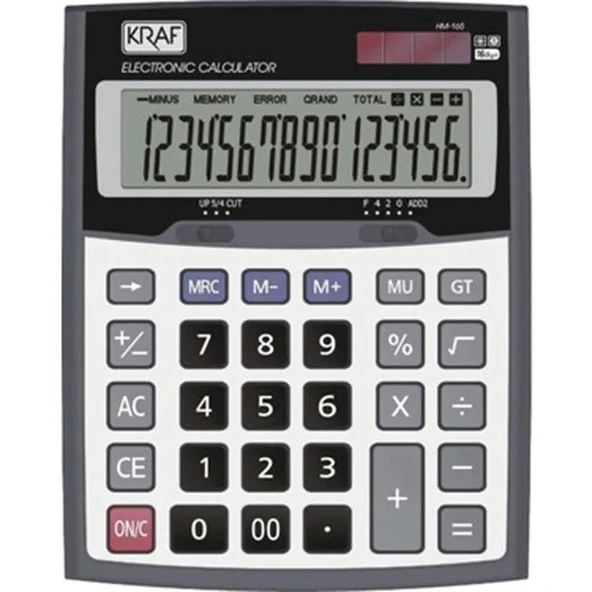 KRAF HESAP MAKINESI MASAUSTU 16 HANE HM-165 ürün görseli 1