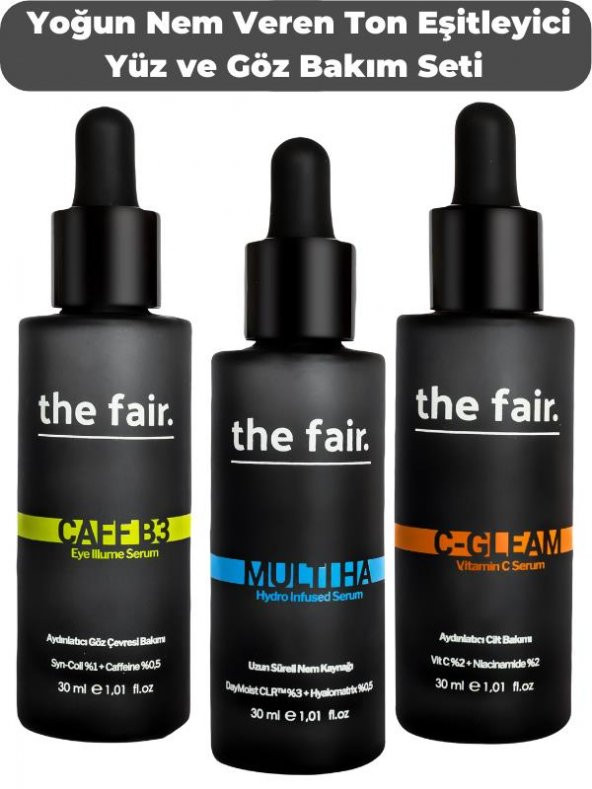 the fair. Yoğun Nem Veren & Ton Eşitleyici  Vegan Yüz ve Göz Çevresi Bakım Seti ürün görseli 1