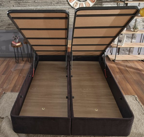 Niron Ela Baza ve Başlık Seti 180x200 cm Çift Kişilik Siyah Kumaş Baza ve Başlığı Silinebilir Soho Kumaş ürün görseli 1