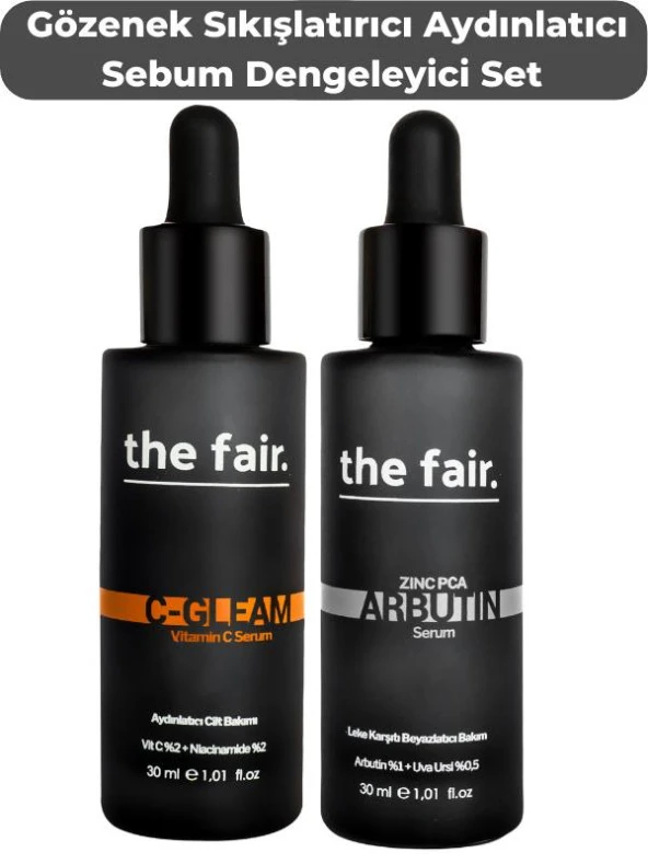 the fair. Leke Karşıtı Gözenek Sıkışlatırıcı ve Aydınlatıcı Vegan Cilt Bakım Seti ürün görseli 1