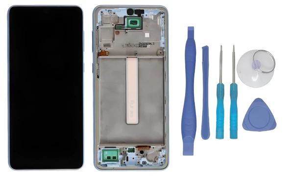 Samsung Galaxy A33 5G SM-A336 Uyumlu Lcd Ekran Dokunmatik SERVİS Orijinali ÇITALI MAVİ + TAMİR SETİ ürün görseli 1