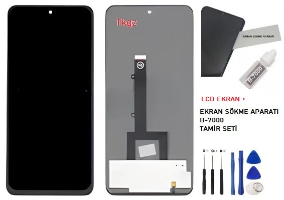 İnfinix ZERO X PRO Uyumlu Lcd Ekran Dokunmatik SERVİS Orijinali + B-7000 + TAMİR SETİ ürün görseli 1