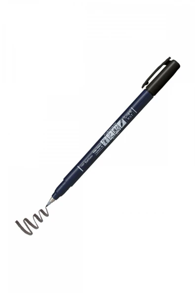 Tombow Fudenosuke Brush Pen Fırça Uçlu Kalem Sert Uç - Siyah ürün görseli 1